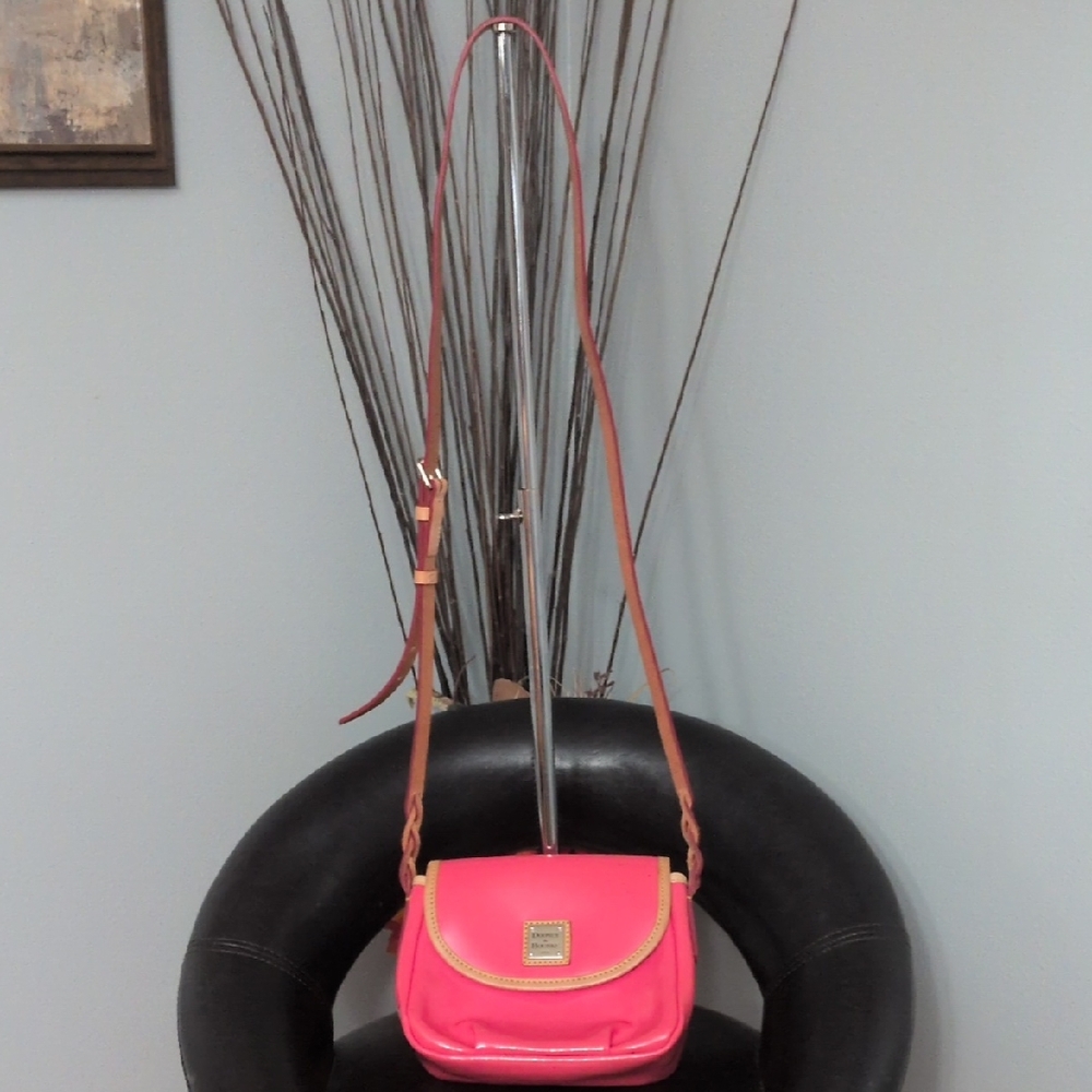 Dooney & Bourke Coral and Tan Crossbody Bag